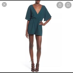 Leith Emerald Green Flowy Romper